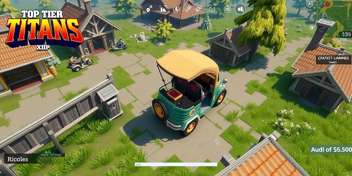 Top Tier Titans - Unique Indian Vehicles Top Tier Titans gameplay showing players using auto rickshaw vehicle in village map